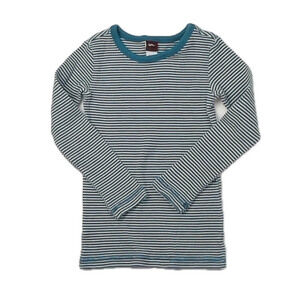Tea Collection Boys Green Stripe Long Sleeve Shirt size: 4-5T